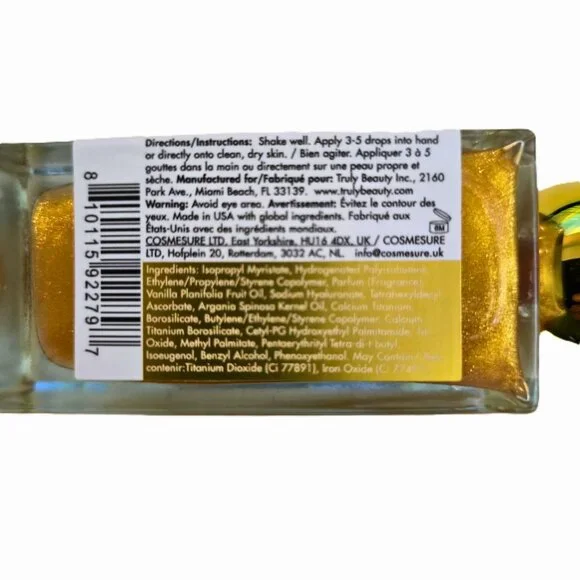 TRULY Golden Glaze Luxury Body Oil NEW Beauty Moisturizer Vitamin C Glitter - Picture 8 of 10
